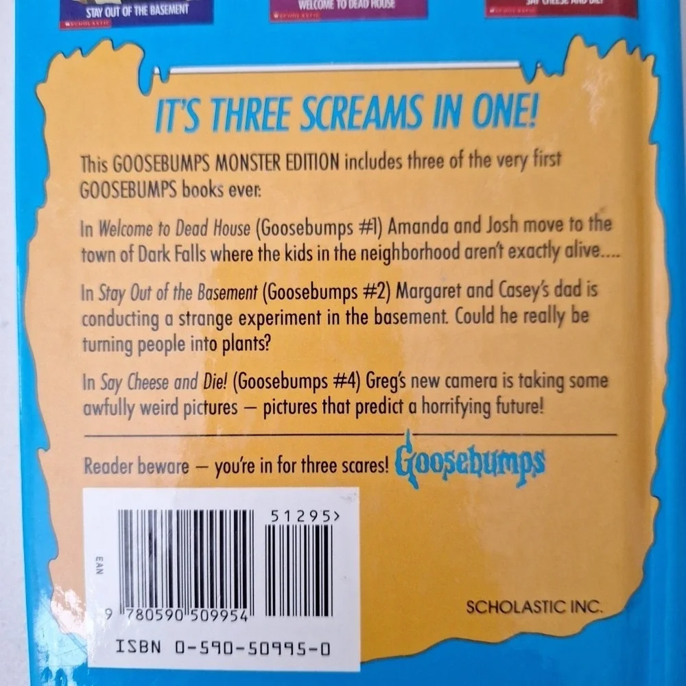 Goosebumps Monster Edition #1 R.L. Stine HC 3 Book Collected Edition 1st Print